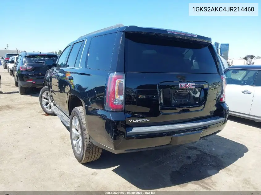 2018 GMC Yukon Sle VIN: 1GKS2AKC4JR214460 Lot: 42626197