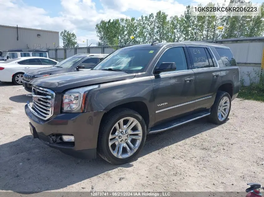 2019 GMC Yukon VIN: 1GKS2BKC6KR206223 Lot: 12073741X