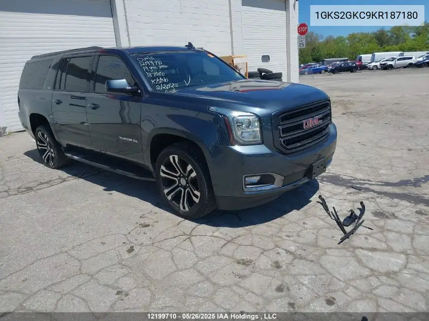 2019 GMC Yukon Xl K1500 Slt VIN: 1GKS2GKC9KR187180 Lot: 12199710