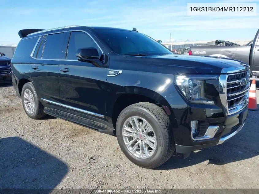 2021 GMC Yukon 2Wd Slt VIN: 1GKS1BKD4MR112212 Lot: 41906452