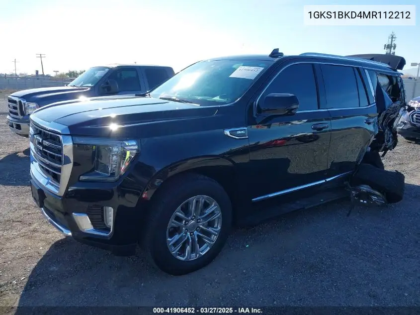 2021 GMC Yukon 2Wd Slt VIN: 1GKS1BKD4MR112212 Lot: 41906452