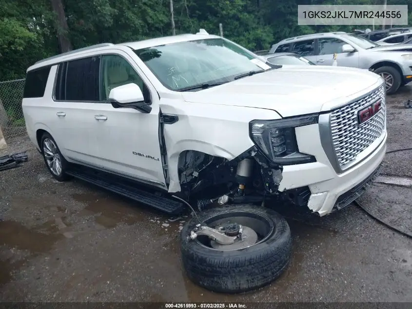 2021 GMC Yukon Xl Denali VIN: 1GKS2JKL7MR244556 Lot: 42615993