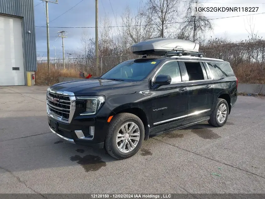 2022 GMC Yukon Xl K1500 Slt VIN: 1GKS2GKD9NR118227 Lot: 12128150