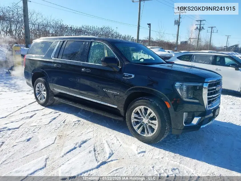 2022 GMC Yukon Xl K1500 Slt VIN: 1GKS2GKD9NR241915 Lot: 12145888