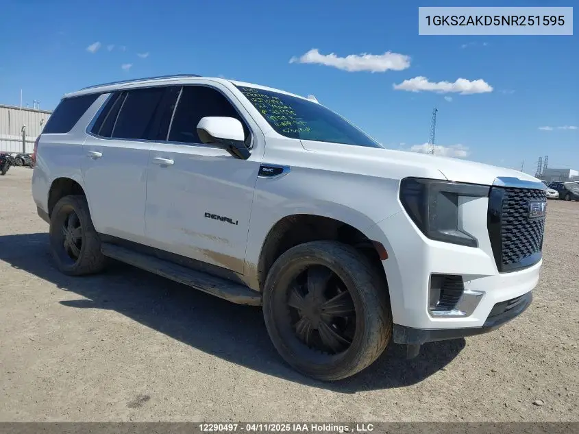 2022 GMC Yukon Sle VIN: 1GKS2AKD5NR251595 Lot: 12290497