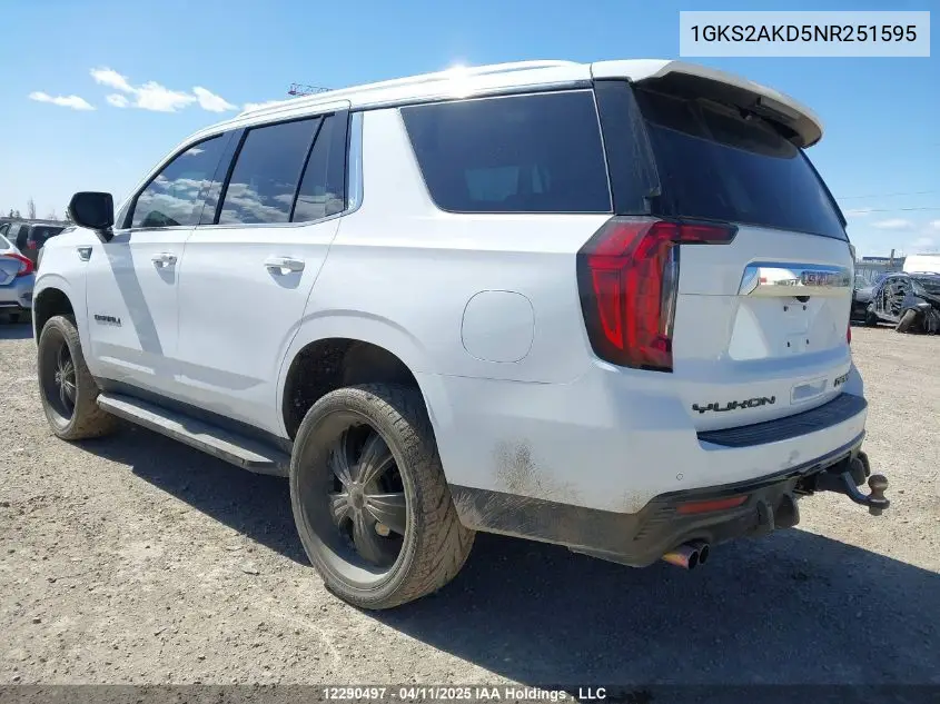 2022 GMC Yukon Sle VIN: 1GKS2AKD5NR251595 Lot: 12290497