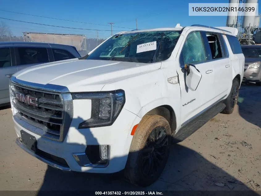 2022 GMC Yukon Xl 4Wd Slt VIN: 1GKS2GKD2NR146399 Lot: 41357432