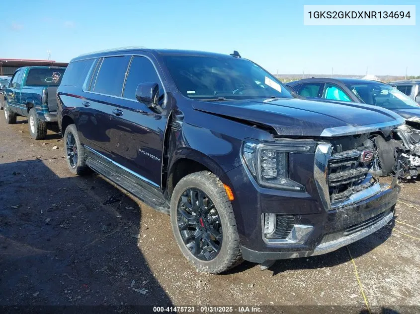 2022 GMC Yukon Xl 4Wd Slt VIN: 1GKS2GKDXNR134694 Lot: 41475723