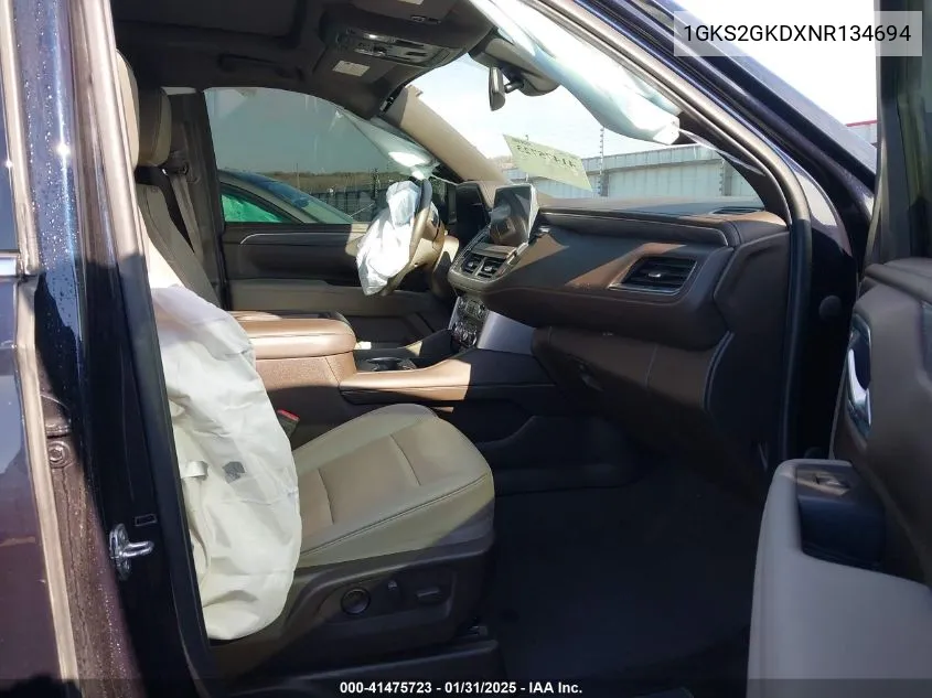2022 GMC Yukon Xl 4Wd Slt VIN: 1GKS2GKDXNR134694 Lot: 41475723
