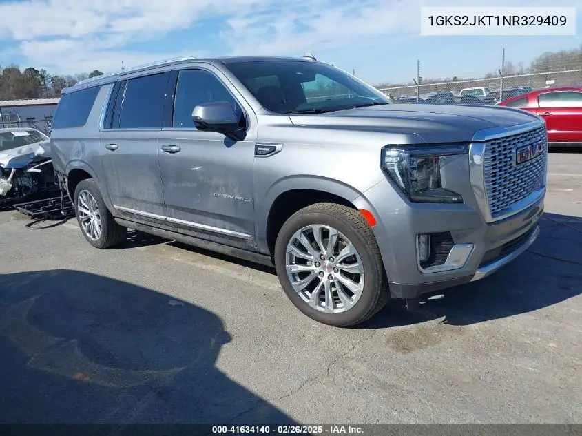 2022 GMC Yukon Xl 4Wd Denali VIN: 1GKS2JKT1NR329409 Lot: 41634140