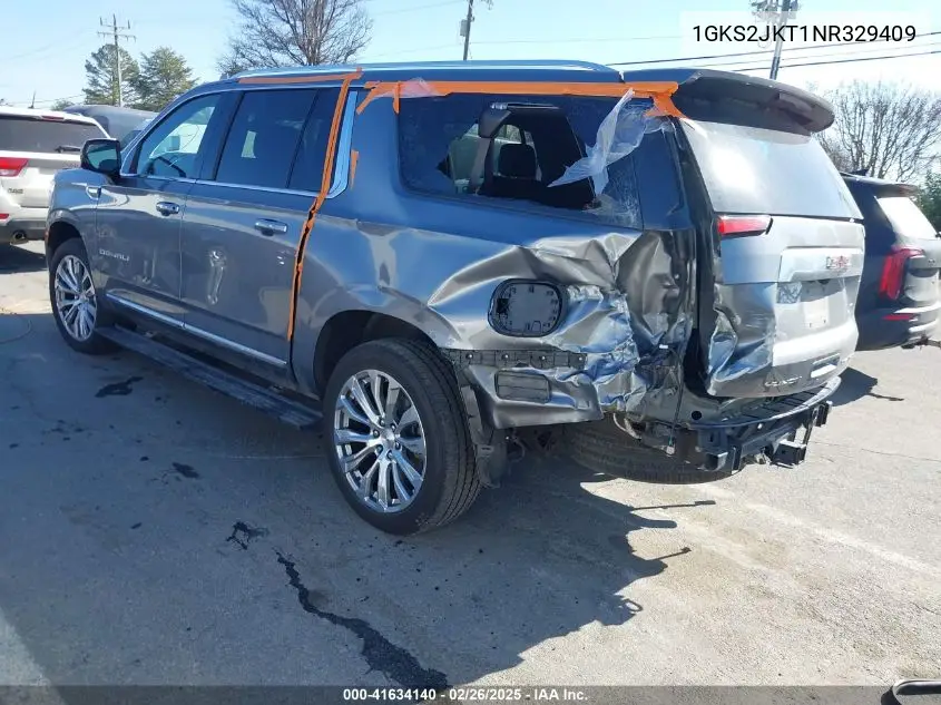 2022 GMC Yukon Xl 4Wd Denali VIN: 1GKS2JKT1NR329409 Lot: 41634140