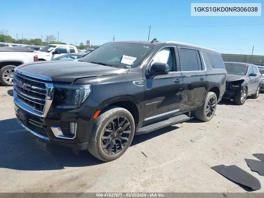 2022 GMC Yukon Xl 2Wd Slt VIN: 1GKS1GKD0NR306038 Lot: 41827877