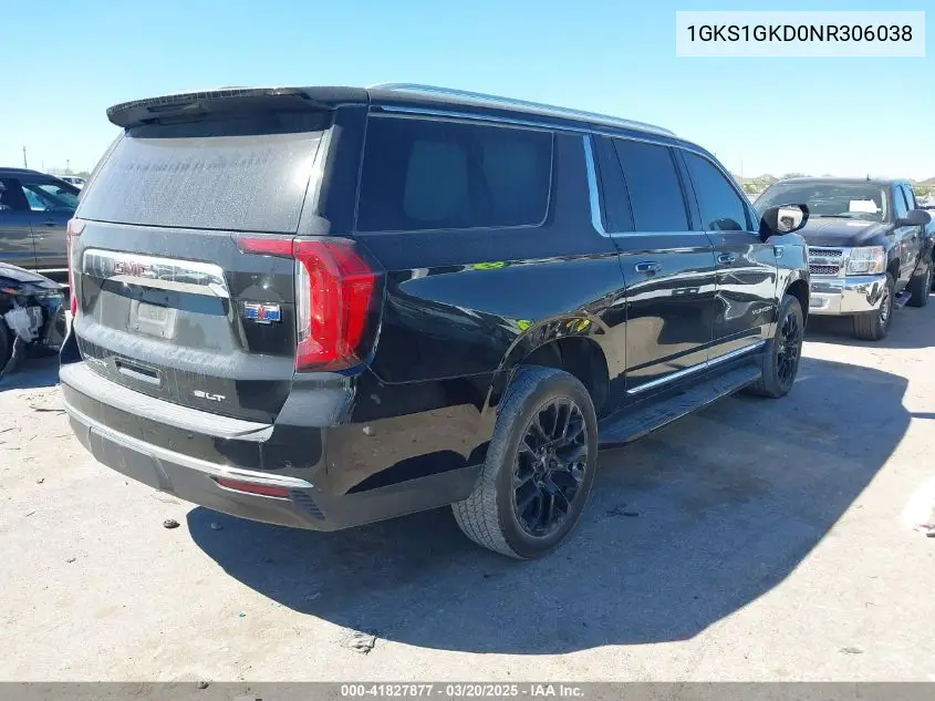 2022 GMC Yukon Xl 2Wd Slt VIN: 1GKS1GKD0NR306038 Lot: 41827877