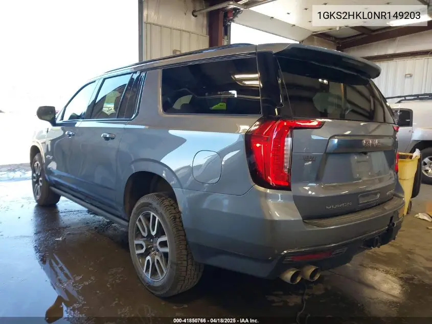 2022 GMC Yukon Xl 4Wd At4 VIN: 1GKS2HKL0NR149203 Lot: 41850766