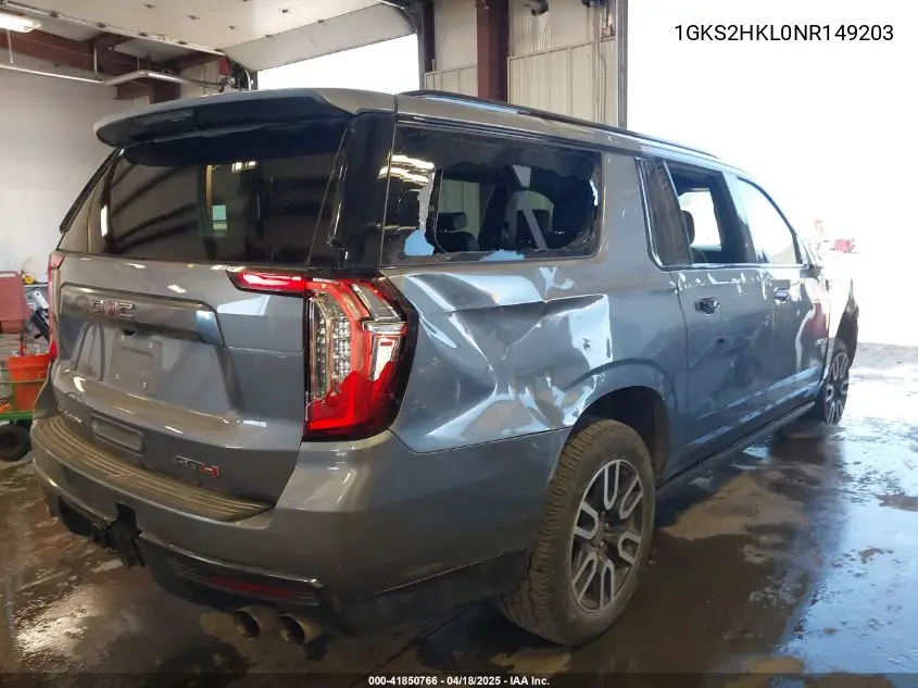 2022 GMC Yukon Xl 4Wd At4 VIN: 1GKS2HKL0NR149203 Lot: 41850766