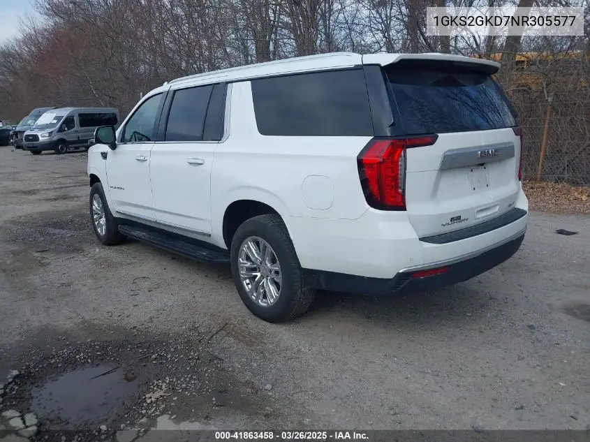 2022 GMC Yukon Xl 4Wd Slt VIN: 1GKS2GKD7NR305577 Lot: 41863458