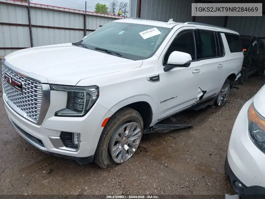 2022 GMC Yukon Xl 4Wd Denali VIN: 1GKS2JKT9NR284669 Lot: 41956631