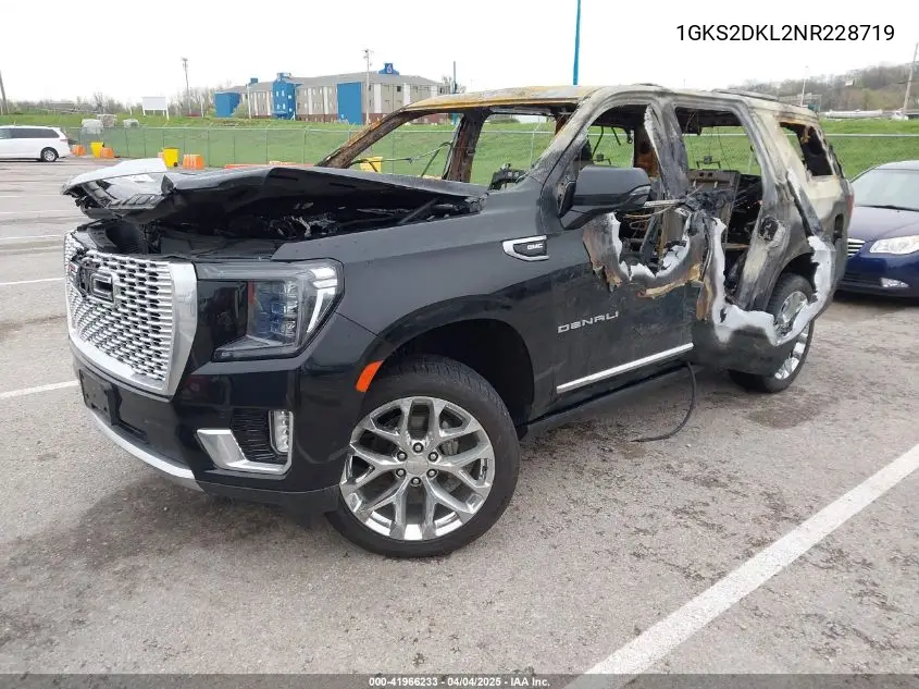 2022 GMC Yukon 4Wd Denali VIN: 1GKS2DKL2NR228719 Lot: 41966233