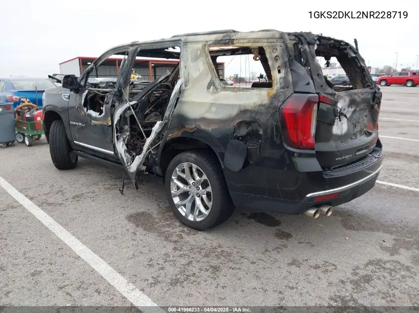 2022 GMC Yukon 4Wd Denali VIN: 1GKS2DKL2NR228719 Lot: 41966233