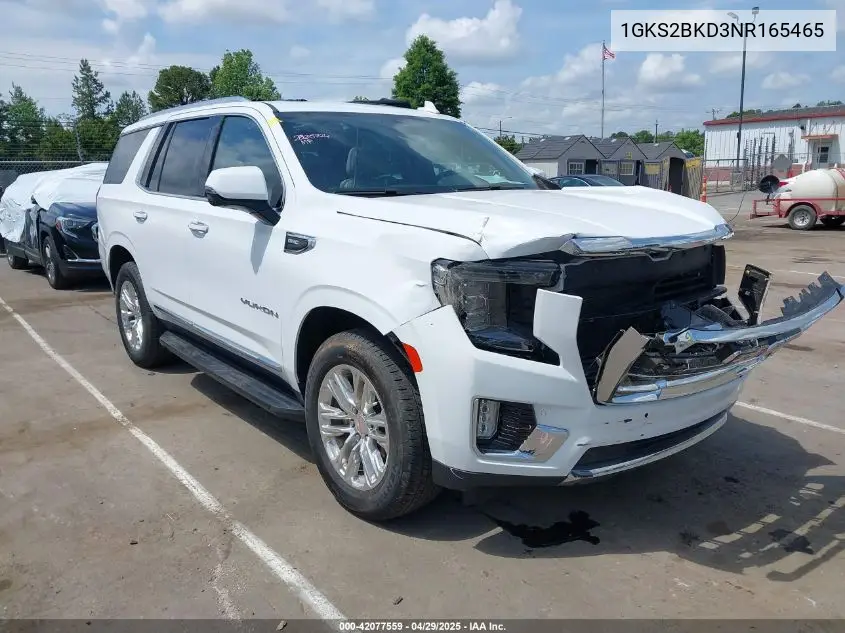 2022 GMC Yukon 4Wd Slt VIN: 1GKS2BKD3NR165465 Lot: 42077559
