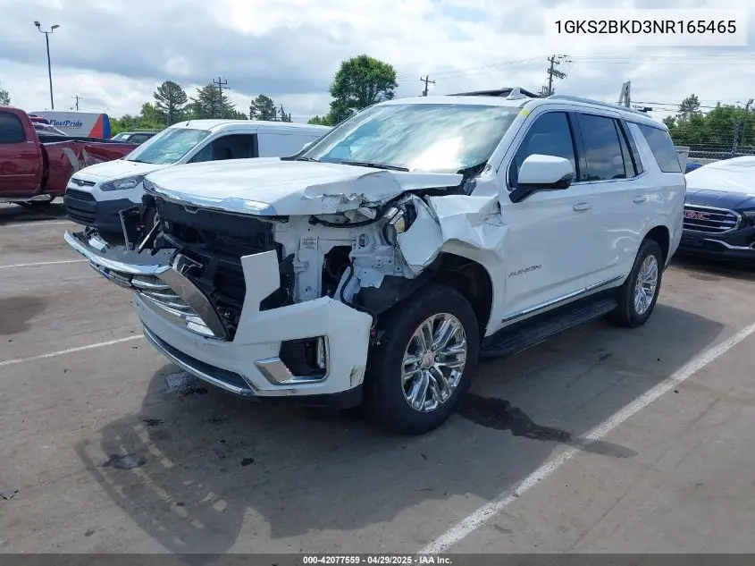 2022 GMC Yukon 4Wd Slt VIN: 1GKS2BKD3NR165465 Lot: 42077559