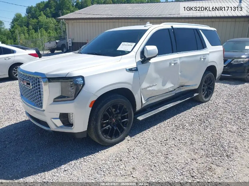 2022 GMC Yukon 4Wd Denali VIN: 1GKS2DKL6NR171313 Lot: 42161831
