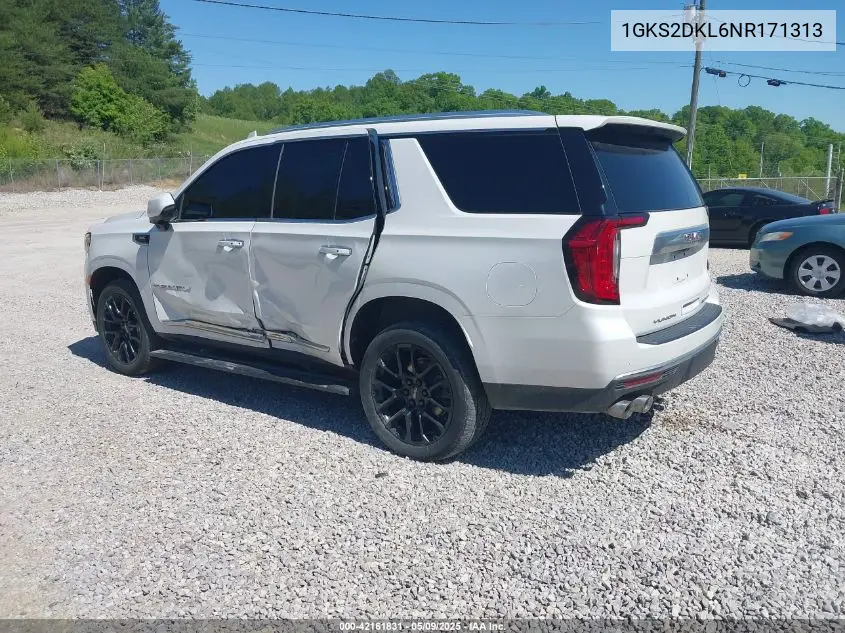 2022 GMC Yukon 4Wd Denali VIN: 1GKS2DKL6NR171313 Lot: 42161831