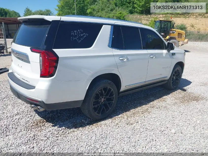 2022 GMC Yukon 4Wd Denali VIN: 1GKS2DKL6NR171313 Lot: 42161831