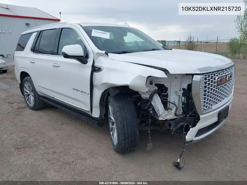2022 GMC Yukon 4Wd Denali VIN: 1GKS2DKLXNR215720 Lot: 42181004