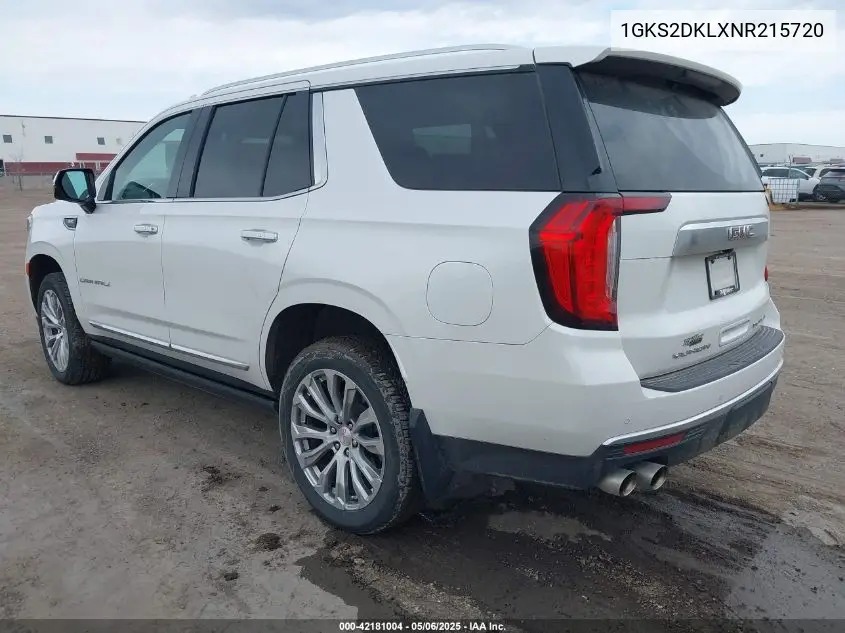 2022 GMC Yukon 4Wd Denali VIN: 1GKS2DKLXNR215720 Lot: 42181004