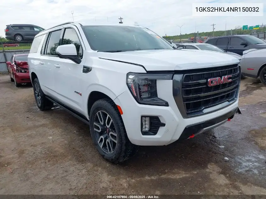 2022 GMC Yukon Xl 4Wd At4 VIN: 1GKS2HKL4NR150032 Lot: 42187984