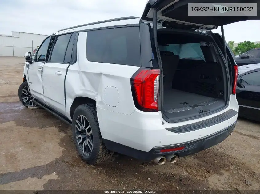 2022 GMC Yukon Xl 4Wd At4 VIN: 1GKS2HKL4NR150032 Lot: 42187984