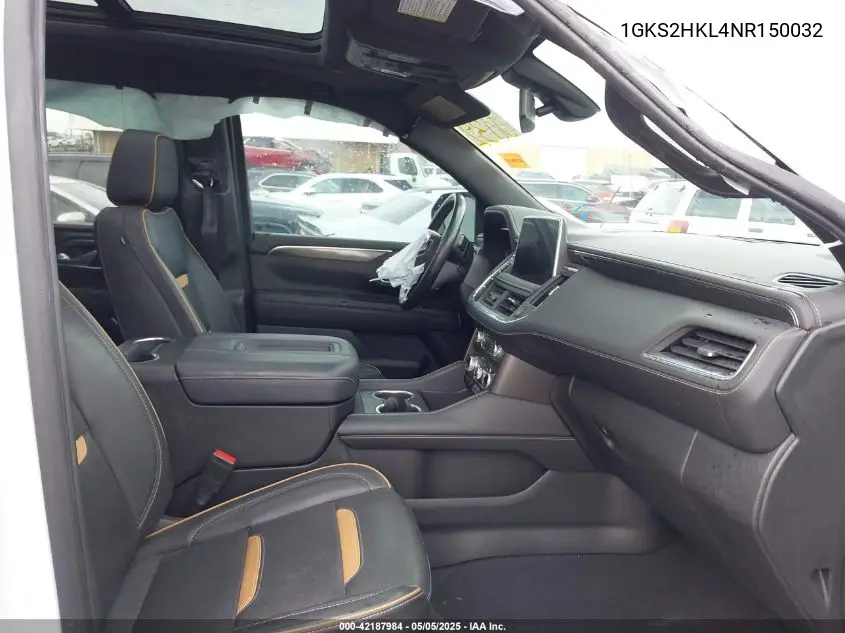 2022 GMC Yukon Xl 4Wd At4 VIN: 1GKS2HKL4NR150032 Lot: 42187984