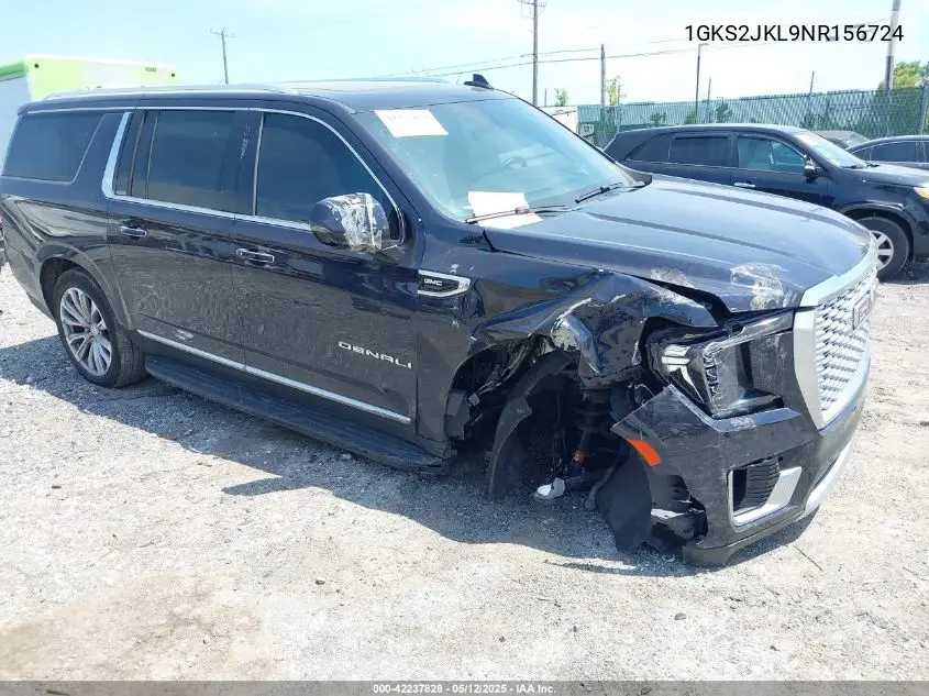 2022 GMC Yukon Xl 4Wd Denali VIN: 1GKS2JKL9NR156724 Lot: 42237828