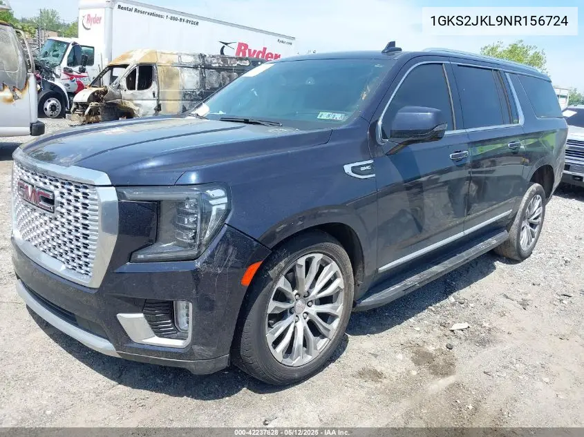 2022 GMC Yukon Xl 4Wd Denali VIN: 1GKS2JKL9NR156724 Lot: 42237828