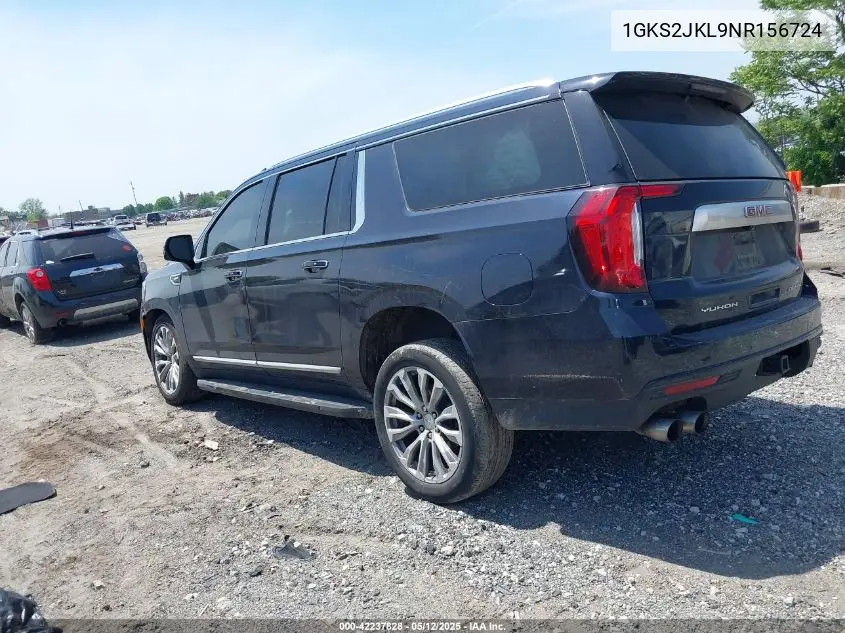 2022 GMC Yukon Xl 4Wd Denali VIN: 1GKS2JKL9NR156724 Lot: 42237828