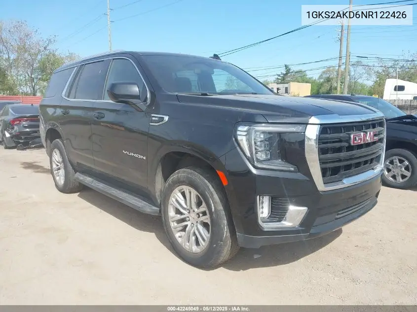 2022 GMC Yukon 4Wd Sle VIN: 1GKS2AKD6NR122426 Lot: 42245049