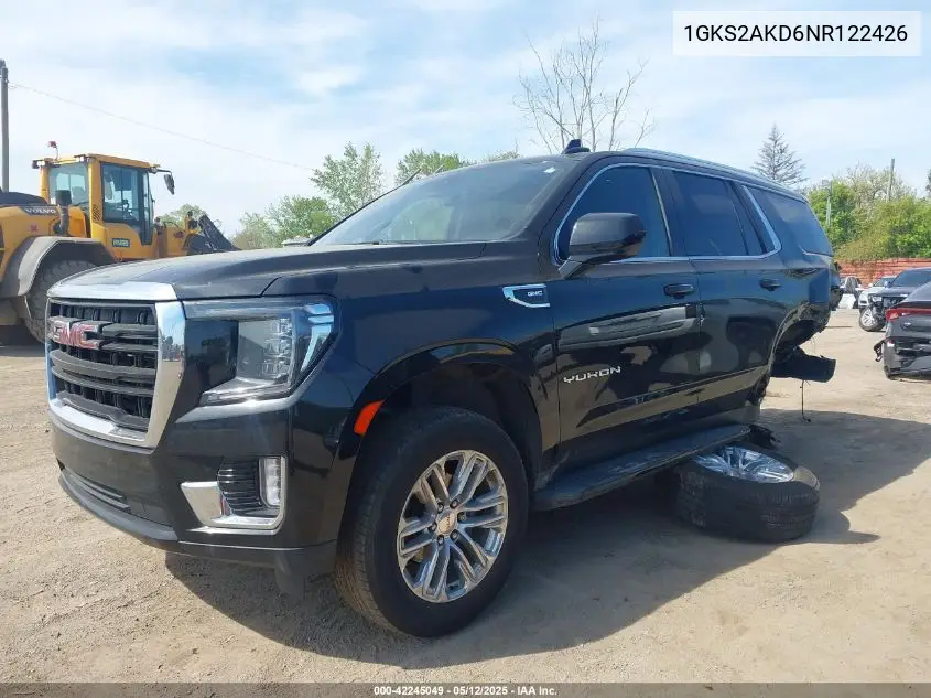 2022 GMC Yukon 4Wd Sle VIN: 1GKS2AKD6NR122426 Lot: 42245049