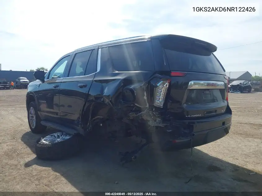 2022 GMC Yukon 4Wd Sle VIN: 1GKS2AKD6NR122426 Lot: 42245049