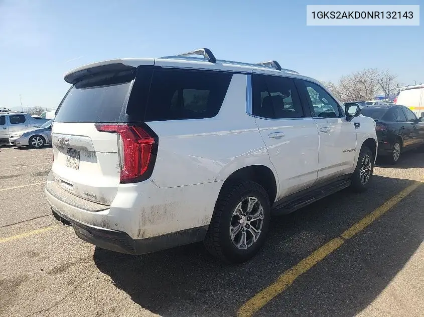 2022 GMC Yukon 4Wd Sle VIN: 1GKS2AKD0NR132143 Lot: 42250011