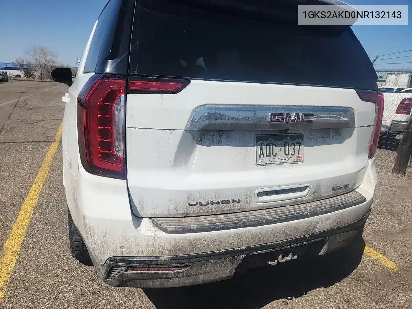 2022 GMC Yukon 4Wd Sle VIN: 1GKS2AKD0NR132143 Lot: 42250011