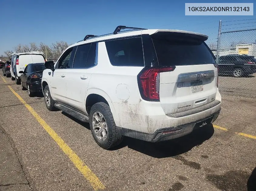 2022 GMC Yukon 4Wd Sle VIN: 1GKS2AKD0NR132143 Lot: 42250011