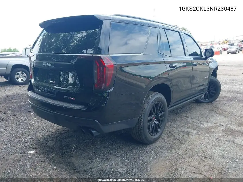 2022 GMC Yukon 4Wd At4 VIN: 1GKS2CKL3NR230487 Lot: 42341226