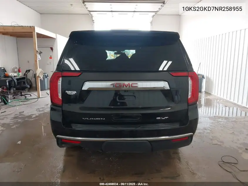 2022 GMC Yukon Xl 4Wd Slt VIN: 1GKS2GKD7NR258955 Lot: 42466534