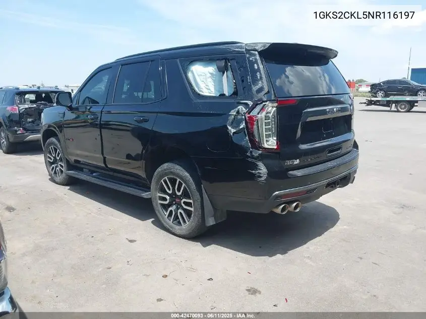 2022 GMC Yukon 4Wd At4 VIN: 1GKS2CKL5NR116197 Lot: 42470093
