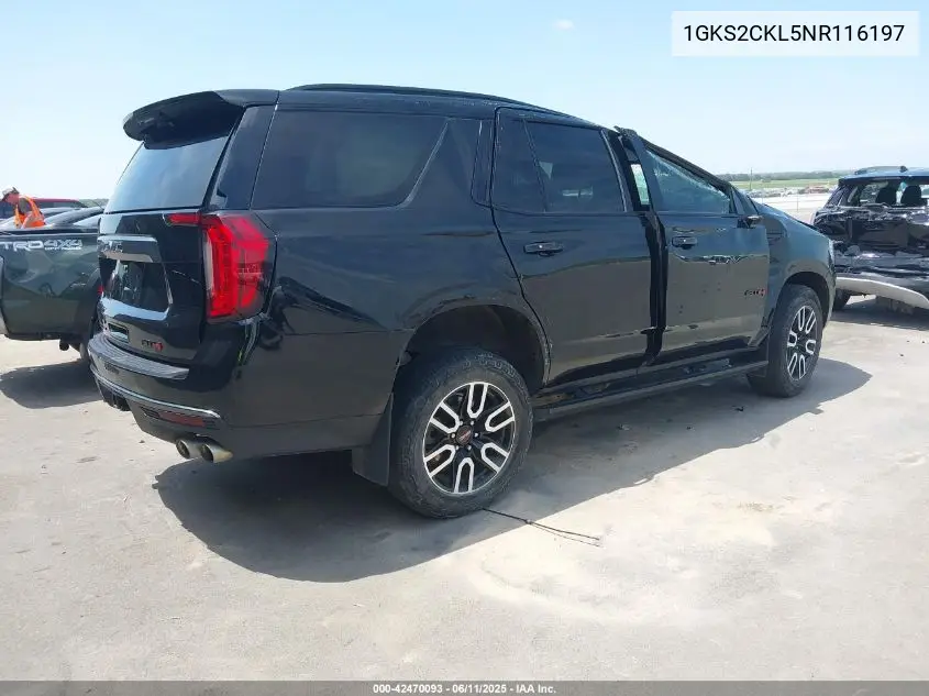 2022 GMC Yukon 4Wd At4 VIN: 1GKS2CKL5NR116197 Lot: 42470093
