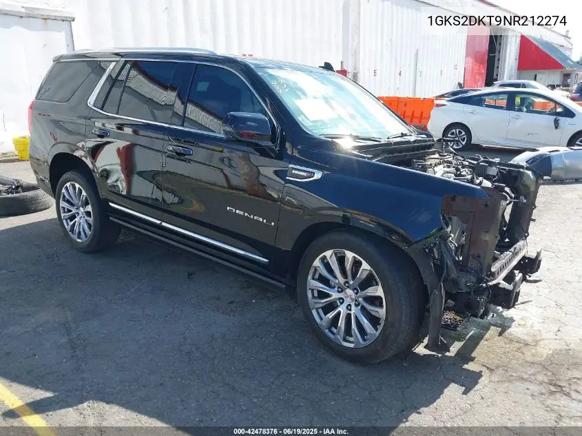 2022 GMC Yukon 4Wd Denali VIN: 1GKS2DKT9NR212274 Lot: 42478376