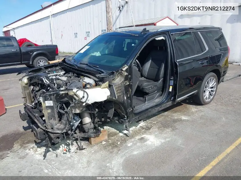2022 GMC Yukon 4Wd Denali VIN: 1GKS2DKT9NR212274 Lot: 42478376