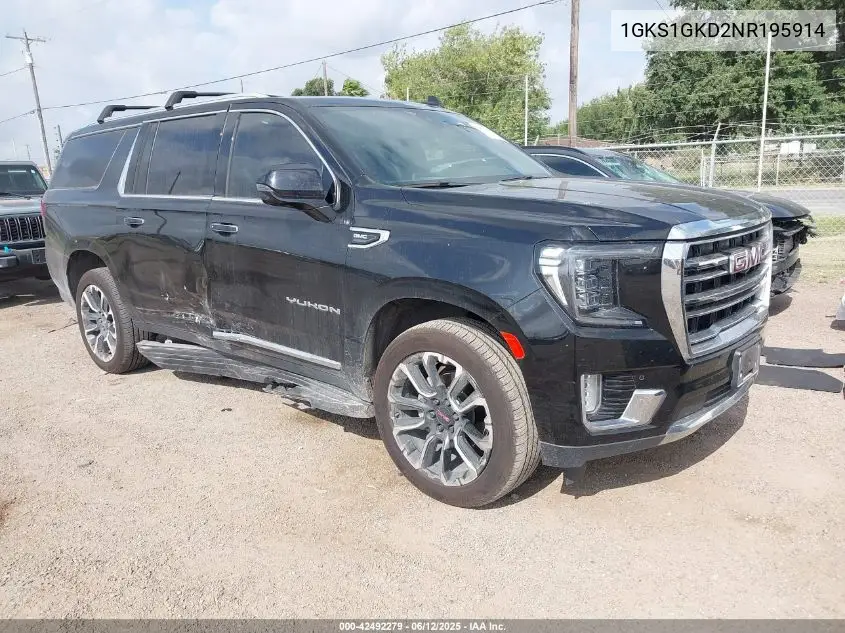 2022 GMC Yukon Xl 2Wd Slt VIN: 1GKS1GKD2NR195914 Lot: 42492279