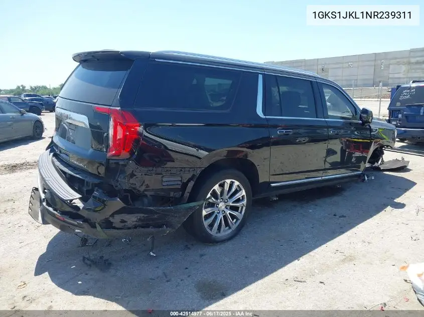 2022 GMC Yukon Xl 2Wd Denali VIN: 1GKS1JKL1NR239311 Lot: 42514977